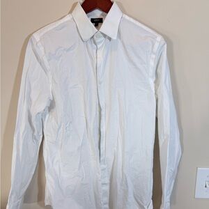 Express 1MX slim fit White Dress Shirt